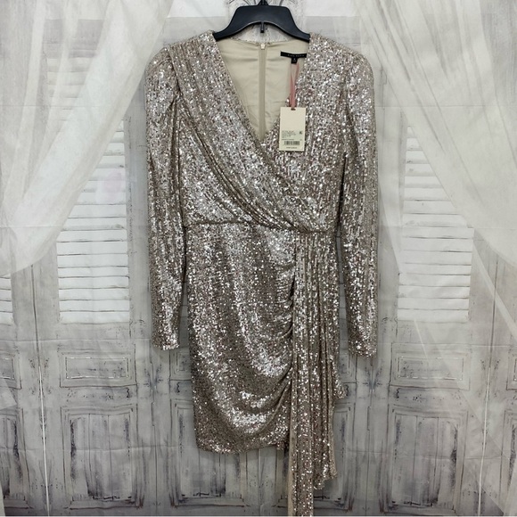 Alex Marie Gold Sequin Dress - Picture 13 of 16
